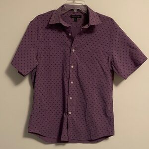Banana Republic Purple Bumble Bee Casual Button Down Shirt